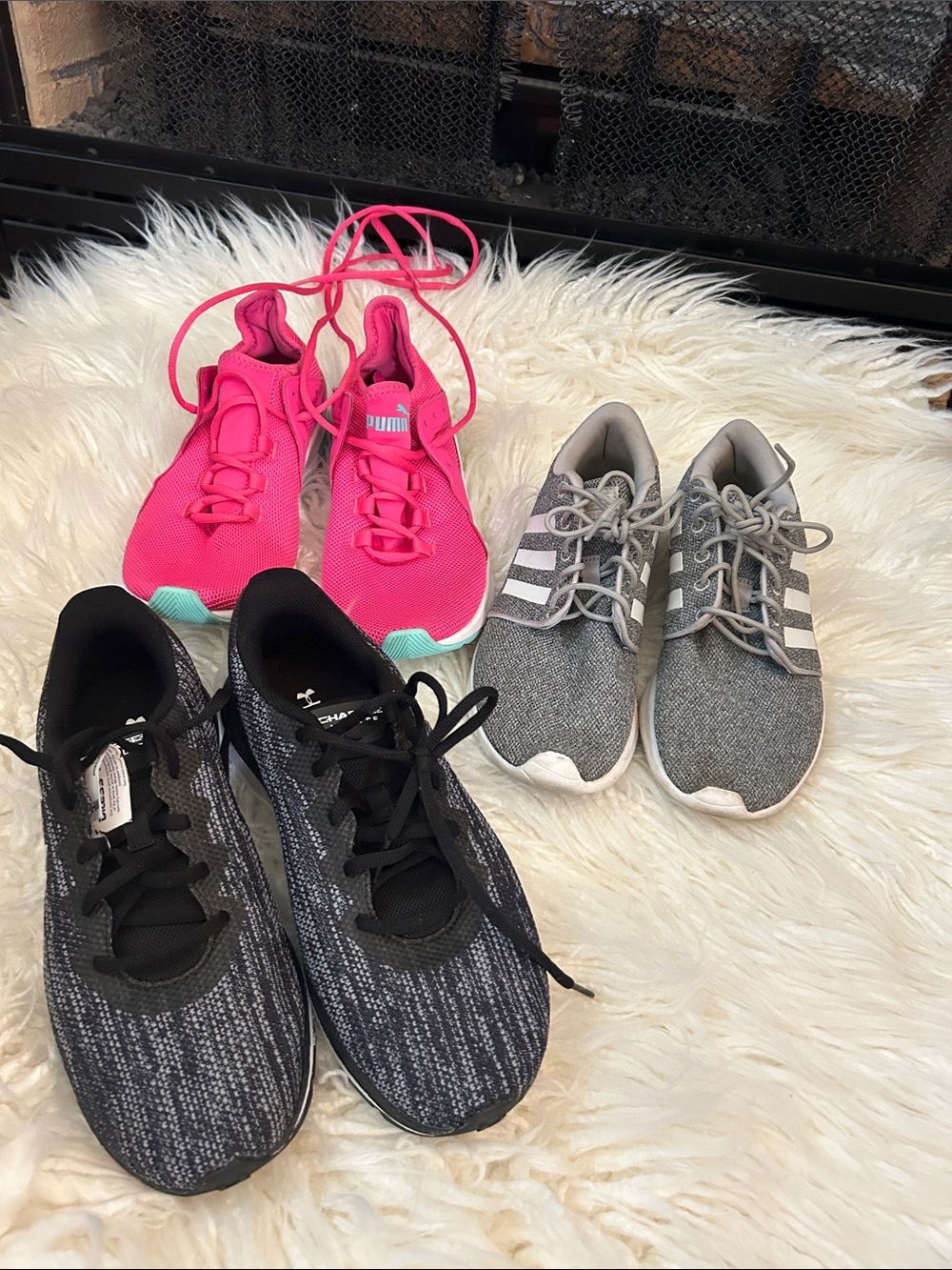 Lot of 3 women’s sneakers size 8.5 under amour brand new , puma and adidads